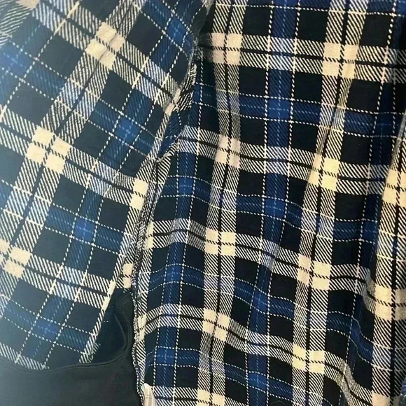 [M]Orvis Blue Plaid Heavyweight Flannel Men Button Down Shirt  Jacket - Picture 2 of 8